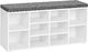 Shoe Bench Storage Cabinet 104 x 30 x 48 cm - White