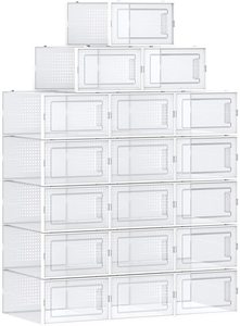 Large Drop-Front Shoe Box Fit up to UK Size 12 (Set of 18)