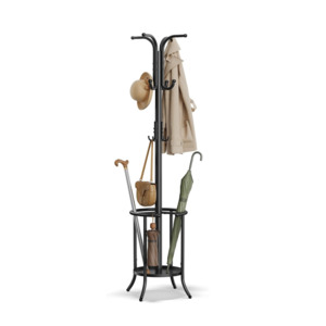 In Stock: Freestanding Coat Rack With Umbrella Holder