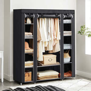 Wardrobes: Portable Wardrobe Clothes Storage Organiser (Black)