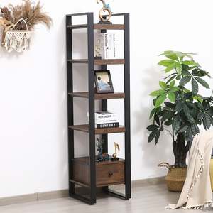 Alfie 5-Tier Bookshelf Display Shelf with Drawer