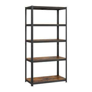 Display Shelving: Adjustable Garage Storage Shelves 100 x 50 x 200 cm - Rustic Brown