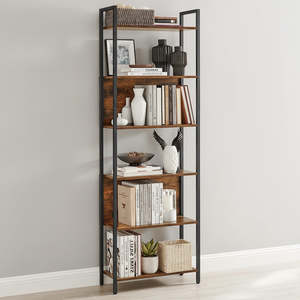 Display Shelving: 6 Tier Bookcase Tall Storage Shelves