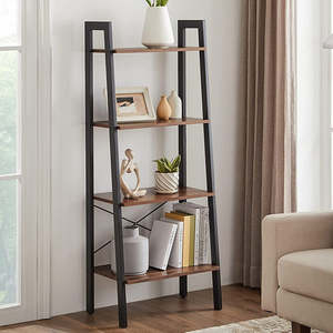 Mariah 4 Tier Ladder Bookshelf - Hazelnut Brown