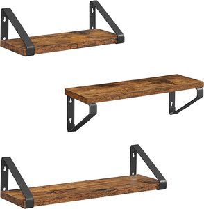 Floating Shelf Wall Mounted Wall Shelves - Brown