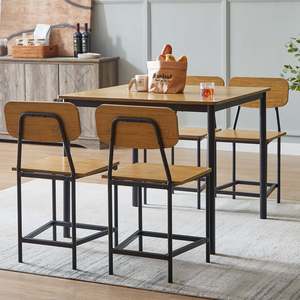 Viera 4 Seater Square Dining Set - Golden Oak