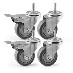 Heavy Duty Castors Set with 2 Brakes