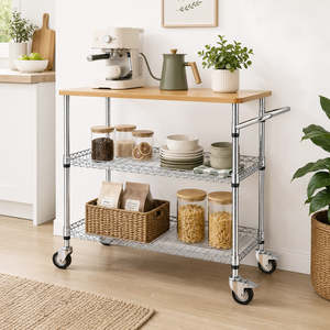 3-Tier Multi-Functional Rolling Utility Cart - 150KG