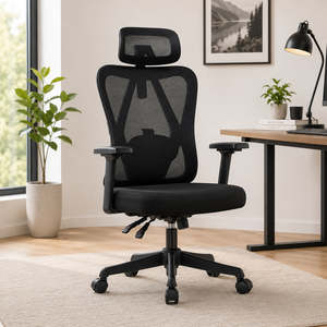Pre Order: Aero High-Back Ergonomic Mesh Office Chair - Black