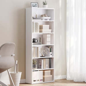 Mesa 6 Tier Bookcase With Adjustable Storage Shelves 24 x 60 x 160.7 cm - White
