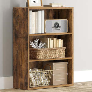 Mesa 3 Tier Bookcase With Adjustable Storage Shelves 24 x 60 x 81 cm - Brown