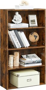 Mesa 4 Tier Bookcase With Adjustable Storage Shelves 24 x 60 x 107.5 cm - Brown