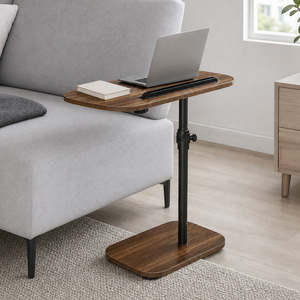 Adjustable Side Table – Walnut