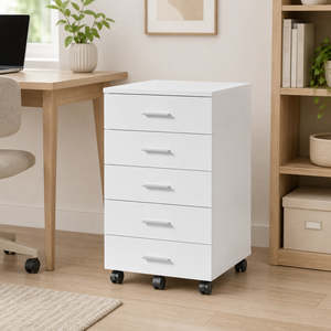 5-Drawer Mobile File Cabinet