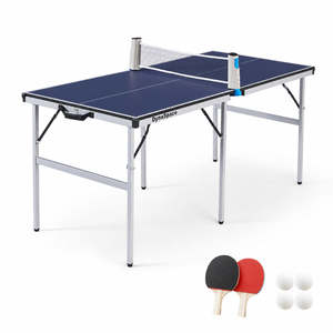 DynaSpace Mid-Size Table Tennis Table 15mm with Net & Rack