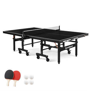 DynaSpace Professional Indoor Table Tennis Table with Integrated Ball Dispenser