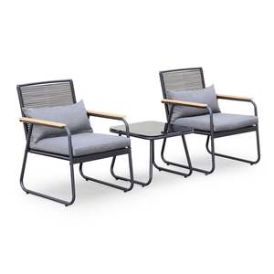 Outdoor 3-Piece Wicker Conversation Set