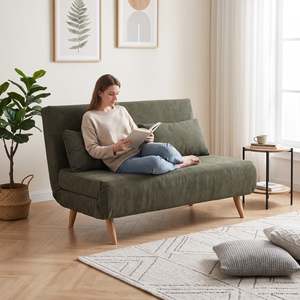 Pre Order: Serta 2 Seater Sofa Bed - Green