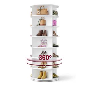 7-Tier Rotating Shoe Rack Tower