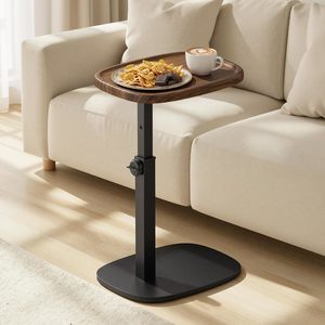 Adjustable Height C-Shaped Sofa Side Table