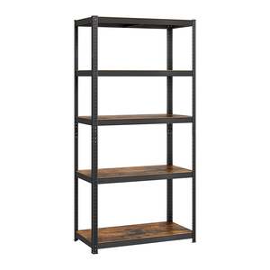 Adjustable Garage Storage Shelves 90cm x 40cm x 180cm - Rustic Brown