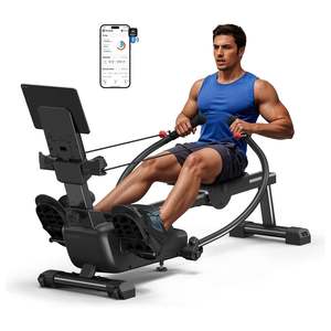 Merach Scull Rowing Machine for Home, Simulate Real Row, Ergonomic Seat