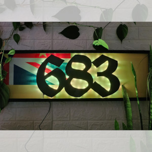 LED Wall Hanging: LED Long Frame - Island Flags