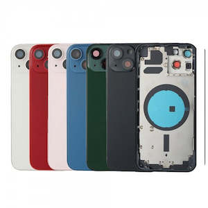 Iphone 13: No Logo Middle Frame Back Housing With Glass For iPhone 13 Blue
