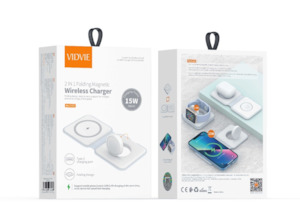 Vidvie WLC1409 2 in 1 Foldable Wireless Charger 15W