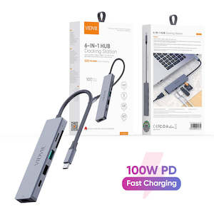 Vidvie: Vidvie HUB03 6-IN-1 HUB Docking Station