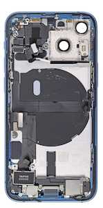 No Logo Back Housing iPhone 13 Silver With OEM Small Parts & NFC