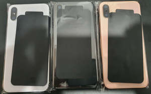 No Logo Middle Frame Back Housing With Glass For iPhone XS Max Rose Gold