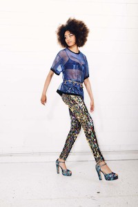 RAINBOW GOLD SEQUIN PARTY PANTS