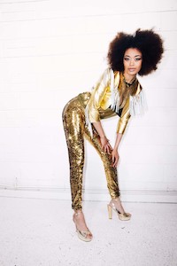 Unisex Sequin Party Pants: GOLD SEQUIN PARTY PANTS