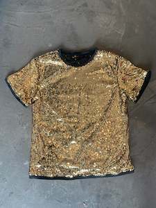 GOLD SEQUIN T-SHIRT