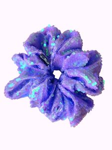 PURPLE OVERSIZED SEQUIN SCRUNCHIE
