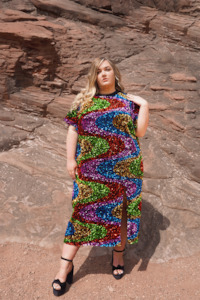 Isolated Heroes Rainbow Sequin Dress