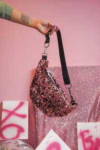 Isolated Heroes Metallic Pink Sequin Bag