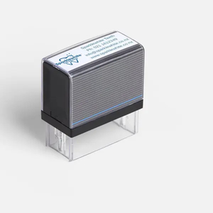 Products: Self-Inking Stamp (your contact on it) 1.42 x 0.47 in - Sparkle White