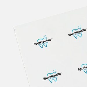 Sheet of Small Round Stickers Qty 24 per sheet 4.3 x 4.3 cm - Sparkle White