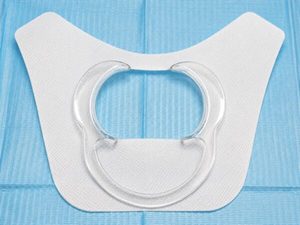 Saliva Shield goes around retractor, makes width smaller in clients mouth & &hellip;