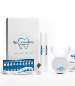 Products: 2pen Teeth Whitening Kit HP6.9%, LED 3colour light, Shade guide, Instructions RRP - Sparkle White