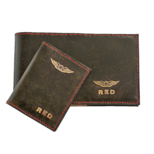 FAA (US) Pilot PPL Logbook Cover & License Medical Certificate Wallet Combo - wi&hellip;