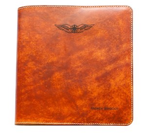 Pilot Logbook Covers: CASA (Australia) Pilot Logbook Cover - 1 colour, laser engraved wings & name