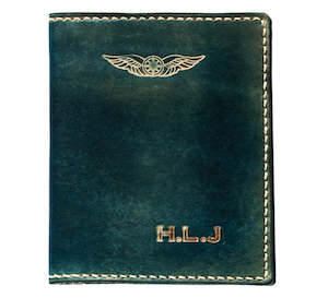 Gifts For Pilots: NZCAA Pilot Licence & Medical Certificate wallet - 1 colour - Embossed Initials