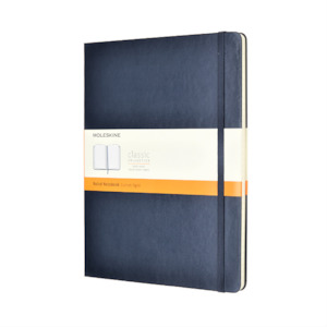 Moleskine Notebooks: Moleskine XL Classic Notebook Ruled (19 cm x 25 cm) Blue or Black