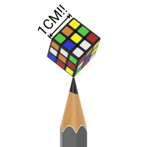 CubeLab 1cm micro mini 3x3 speedcube