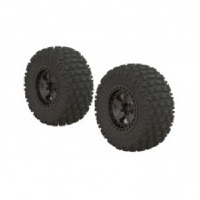 Products: Dboots 'Fortress SC' Tire Set Glued Gun Metal (2) by Arrma (Replaces ARAC9631)