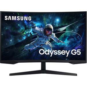 Displays: Samsung Odyssey G5 32" QHD 165Hz Curved Gaming Monitor