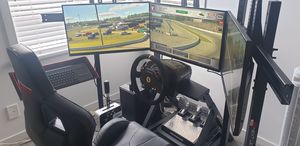 Samsung G5 32” Triple Monitor Sim Racing Bundle + NLR Triple Stand